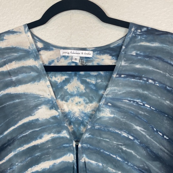 YFB tie dye tie front blouse - Picture 3 of 5